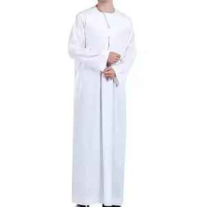 New <b>Men's</b> Casual Cotton Jubba Thobe Arabic Islamic Clothing for Winter Traditional Long <b>Robes</b> Saudi Arabian Abaya Dubai Style - Product Image 3