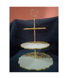 La mayoría de la calidad 3 niveles forma redonda soporte de pastel de resina para la mejor venta hecho a mano resina epoxi molde soporte de pastel al por mayor mejor precio - Product Image 1
