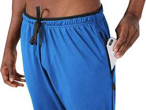 Men's Lightweight Elastic Cotton Sweatpants Gym Running Slim Fit Streetwear with Side Zipper Pockets and <b>Drawstring</b> <b>Trousers</b> - Product Image 3