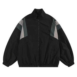 Veste de course en toile personnalisée imperméable, poids léger, coupe-vent à séchage rapide, coupe-vent pour entraînement, sport, gymnastique, logo à l'avant avec col montant - Product Image 5