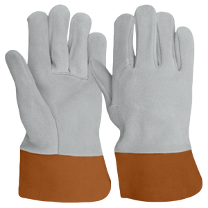 ถุงมือนิรภัยหนังวัวแยกชิ้นสำหรับงานก่อสร้างและผจญเพลิงสวมใส่สบาย - Product Image 3