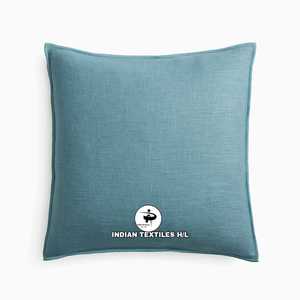 Moderno de doble cara 100% Lino Sólido Natural Decoración Throw Pillow Sham Funda de cojín Funda De Almohada suave de proveedor indio - Product Image 1