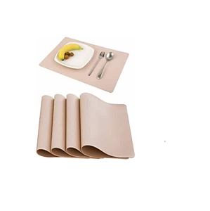 Juego de manteles individuales de cuero, manteles de piedra para mesa, manteles individuales antideslizantes para restaurantes, posavasos de forma cuadrada y al mejor precio - Product Image 1