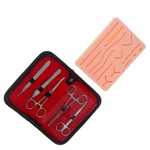 Kit complet de pratique de suture chirurgicale approuvé ISO CE Source d'alimentation manuelle Coussinet de suture incurvé pour l'enseignement des instruments chirurgicaux - Product Image 6