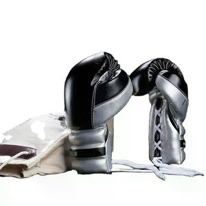 Guantes de boxeo de entrenamiento con logotipo personalizado de alta calidad, venta directa de fábrica, cómodos guantes MMA de cuero PU de nuevo diseño - Product Image 6