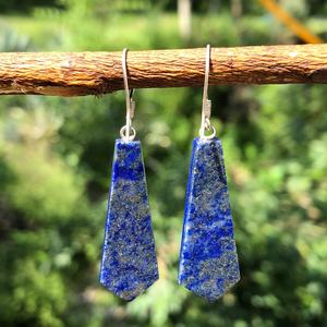 Nouveau Design boucles d'oreilles en pierre Lapis Lazuli/bijoux Lapis Lazuli - Product Image 5