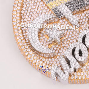 Espiritualidad atemporal Hip Hop colgante islámico superior de alta calidad 14 KT Oro dos tonos laboratorio cultivado joyería de diamantes para mujeres y hombres - Product Image 4