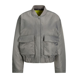 Veste bomber décontractée pour femmes, unie, tendance, slim, nouvelle arrivée, vestes de baseball, fabricant de vêtements, vestes matelassées OEM - Product Image 1