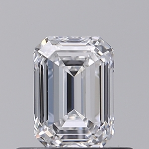 Diamant synthétique de 0.54 carats en forme d'émeraude taille fantaisie blanc D couleur diamant VVS1 pureté HPHT diamant fabriqué en laboratoire pour bijoux - Product Image 1