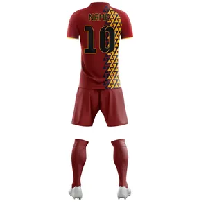 Custom Voetbal Jersey En Korte Set Top Tien Product Zwart Roze Voetbal Uniform Set Voor Groothandel