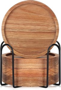 ที่รองแก้วไม้วอลนัทพรีเมี่ยมสำหรับการป้องกันพื้นผิวและการตกแต่งโต๊ะที่หรูหราในดีไซน์คลาสสิกโดย tradebyd - Product Image 3