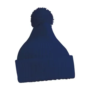 Casquette tricotée personnalisée avec pompon, accessoires de sport d'hiver, merchandising - Product Image 6