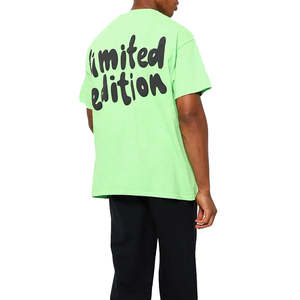 Camiseta extragrande tejida de algodón 100% con patrón sólido Espuma 3D pesada para Digital para estampado de hojaldre Gráfico Color sólido - Product Image 2