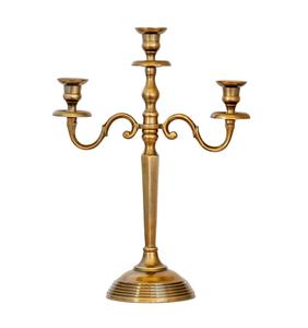 Manufacturer of High Quality <b>Brass</b> Menorah Candle Stand Modern Style Golden Candle Holder Candelabrum Candelabra - Product Image 3