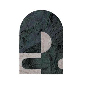 Tabla de cortar de diseño verde moderna, bandeja de cocina multiusos para cortar, rebanar y servir, hecha a mano de La India - Product Image 3