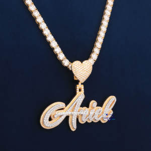 Pendentif diamant de luxe VVS Lab Grown Diamond 925 Sterling Silver Bride Jewelry Tennis Collier avec pendentif pour les femmes - Product Image 3