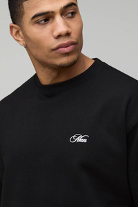 Sudadera con Capucha de Invierno para Hombre, a la Moda, Mangas Regulares, Cuello Redondo, 100% Algodón, Teñido Liso, Ecológico, Negro Oscuro - Product Image 3