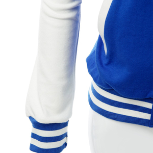 Single Button Closure Lightweight Women Varsity <b>Jackets</b> Customised Logo Printing Streetwear Style Full Sleeves OEM 2025 - Product Image 6