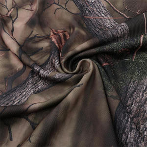 Polyester/Cotton Soft Shell Breathable Heavyweight Solid Mens Oversized Hunting Outdoor T-<b>Shirt</b> - Product Image 2