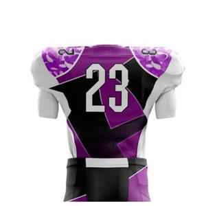 Jersey de Fútbol Americano Personalizado OEM, Transpirable, Antibacterial, de Secado Rápido, Uniforme de Nailon/Spandex, Tallas Grandes, Venta al Por Mayor - Product Image 6