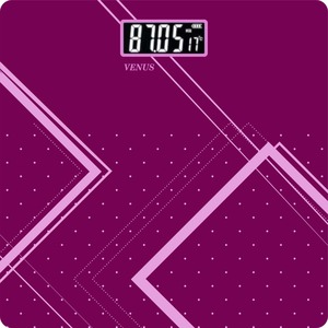 กระจกนิรภัย4มม. ขนาด260x260มม. ความจุ180กก. เครื่องชั่งน้ำหนักร่างกายดิจิตอลชั่งน้ำหนักกระจกสีแบตเตอรี่แสดงสถานะสุขภาพ - Product Image 3