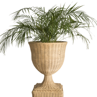 Meilleure vente 2023 rotin jardinière Pot en osier jardinière conteneurs Pots de fleurs et jardinières décoration de la maison fait à la main du Vietnam
