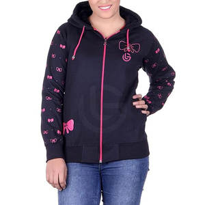 Sudaderas con capucha de mujer de alta calidad con mangas largas de secado rápido y capucha elegante 100% algodón para la posición del logotipo frontal de la temporada de invierno - Product Image 1