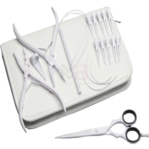 Kit d'outils de pinces pour extensions de cheveux en acier inoxydable, dernières nouveautés, avec couleurs personnalisées et qualité supérieure pour usage commercial - Product Image 4