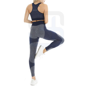 <b>Top</b> Premium Quality Custom Logo Women Active Wear Yoga Leggings and <b>Tops</b> Set Spandex/Polyester Quick Dry & Breathable - Product Image 5