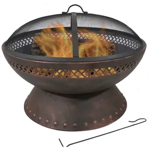 Juego de barbacoa de abeto de Metal de alta calidad de estilo Vintage antiguo, precio barato al por mayor, acero Corten para uso de calentamiento de Patio al aire libre - Product Image 5