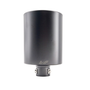 Tuyau d'échappement ovale de 57 mm, en acier inoxydable noir - Product Image 4