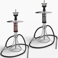 Nouveau design moderne, ensemble chicha en gros, cadre en aluminium, base en verre, miroir, pour salon, complet, portable, durable, pour fumer