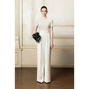 ยกระดับสไตล์ของคุณด้วยกางเกงขากว้างที่มีรอยจีบและผ้าสแปนเด็กซ์เรยอนเพื่อความสบาย - Product Image 3