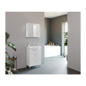 Specchio da Bagno 199 con 1 Anta Bianco - Product Image 1