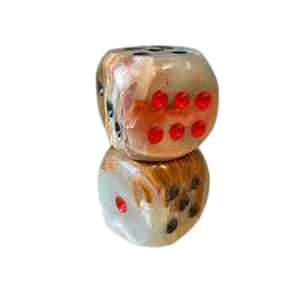 Dés en marbre d'onyx vintage marron, dés en marbre d'onyx, sculptures en dés d'onyx - Product Image 5