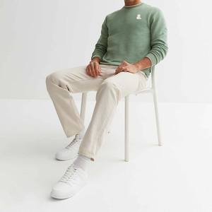 Nueva Llegada: Sudadera de Cuello Redondo para Hombre, Corte Regular, con Logotipo Personalizado, Diseño Lavado al Ácido, Transpirable, 380g, Invierno, 100% Algodón, Color Sólido - Product Image 1