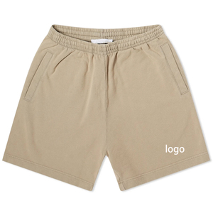 High Quality Women Vintage <b>Plain</b> Knit Shorts Custom Logo 100% Cotton Elastic Waist Women Shorts Custom Casual Shorts Unisex - Product Image 2