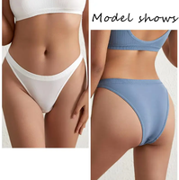 Ropa Interior Femenina Sexy con Logotipo Personalizado, Tallas Grandes, Cintura Baja, para Fitness y Yoga, de Algodón, Tanga, Bikini, G-String