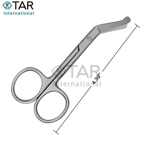 Ciseaux de stomie Ciseaux à bandage en acier inoxydable de 4.3x2.1 pouces Instruments médicaux infirmiers Utilisation vétérinaire Lames incurvées tranchantes - Product Image 2