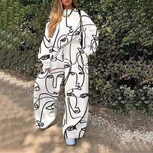 Nuova Tuta da Donna Primaverile 2026, Stile Europeo e Americano, Tendenza Streetwear, Casual, Ampia, con Stampa - Product Image 5