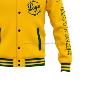 Vente en gros de veste universitaire d'été 100% en laine, coupe-vent et respirante, col montant, broderie sur le devant, commande en gros, événements, modèle OEM - Product Image 6