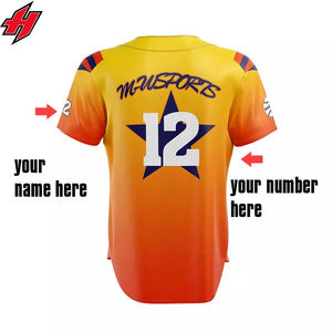 Maillot de Baseball personnalisé avec impression par Sublimation, nom de l'équipe, numéro, maillot de Baseball, maillot de jeu de Softball, chemise d'entraînement pour hommes/jeunes - Product Image 2