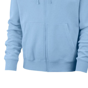 Men Sweat <b>Shirt</b> Hoodies Custom Logo Men Full Zipper With Two Pockets Breathable Hoodies Basics Cotton Blended Casual Wear - Product Image 4