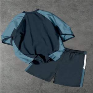 ชุดกีฬาเดนมาร์กแบบกำหนดเอง รุ่น 743680460999 เสื้อผ้าสตรีทแวร์ฤดูร้อน ชุด 2 ชิ้น เสื้อผ้าผู้ชาย ระบายอากาศได้ดี ปักลาย โพลีเอสเตอร์/ผ้าฝ้าย - Product Image 2