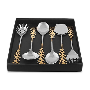 Cubiertos para servir elegantes con diseño de hoja de palma para fines de artículos de cocina reales disponibles a los mejores precios del fabricante indio - Product Image 1