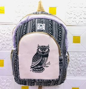 Mochilas y bolsos de noche de cáñamo unisex de diseñador hechos a mano con forro de algodón y cierre de cremallera-Moda sostenible ecológica - Product Image 3