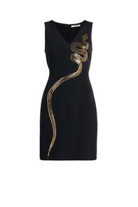 Ensemble chic en tweed brodé écologique de luxe pour l'automne et l'hiver, manteau court à perles + robe à bretelles, deux pièces, pour mariage, bureau, femme élégante - Product Image 4