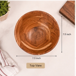 Frutero de Madera de 7.5 Pulgadas de Diámetro, Ecológico, Vista Frontal - Product Image 4