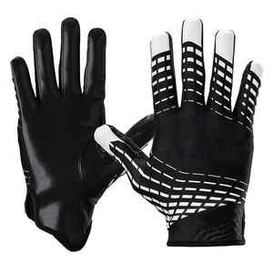 Gants de football américain imprimés personnalisés, couleur noire, poignée durable, taille personnalisée, gants de sport respirants - Product Image 1