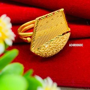Nueva llegada diseñador de moda 18K chapado en oro de latón de las mujeres lindas alianzas de boda en forma de flor o anillos un gramo de peso - Product Image 2